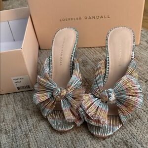 Loeffler Randall Penny Pastel Multicolor Bow Mules